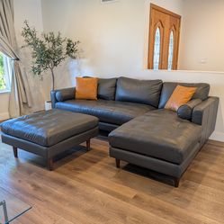 Article Leather Sectional with ottoman Free Delivery if local $850