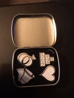 Wedding Magnets In Tin Case- Like New