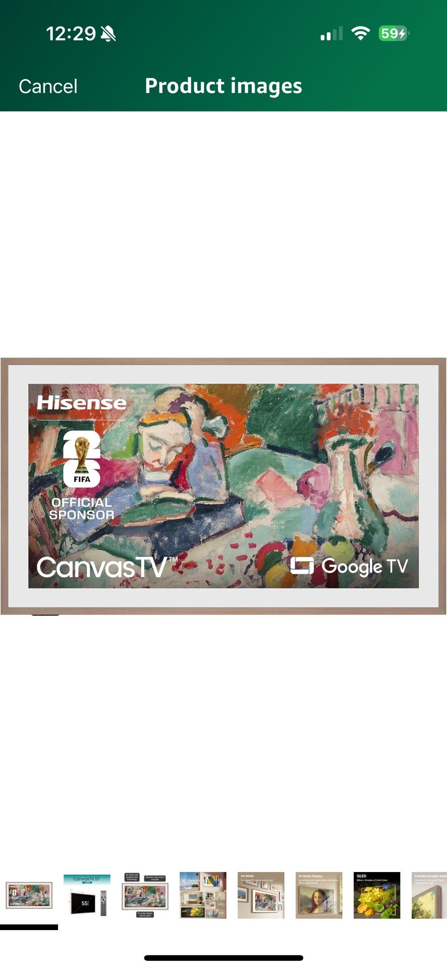 Brand new sealed in box Hisense 55-Inch Class QLED 4K S7N CanvasTV
