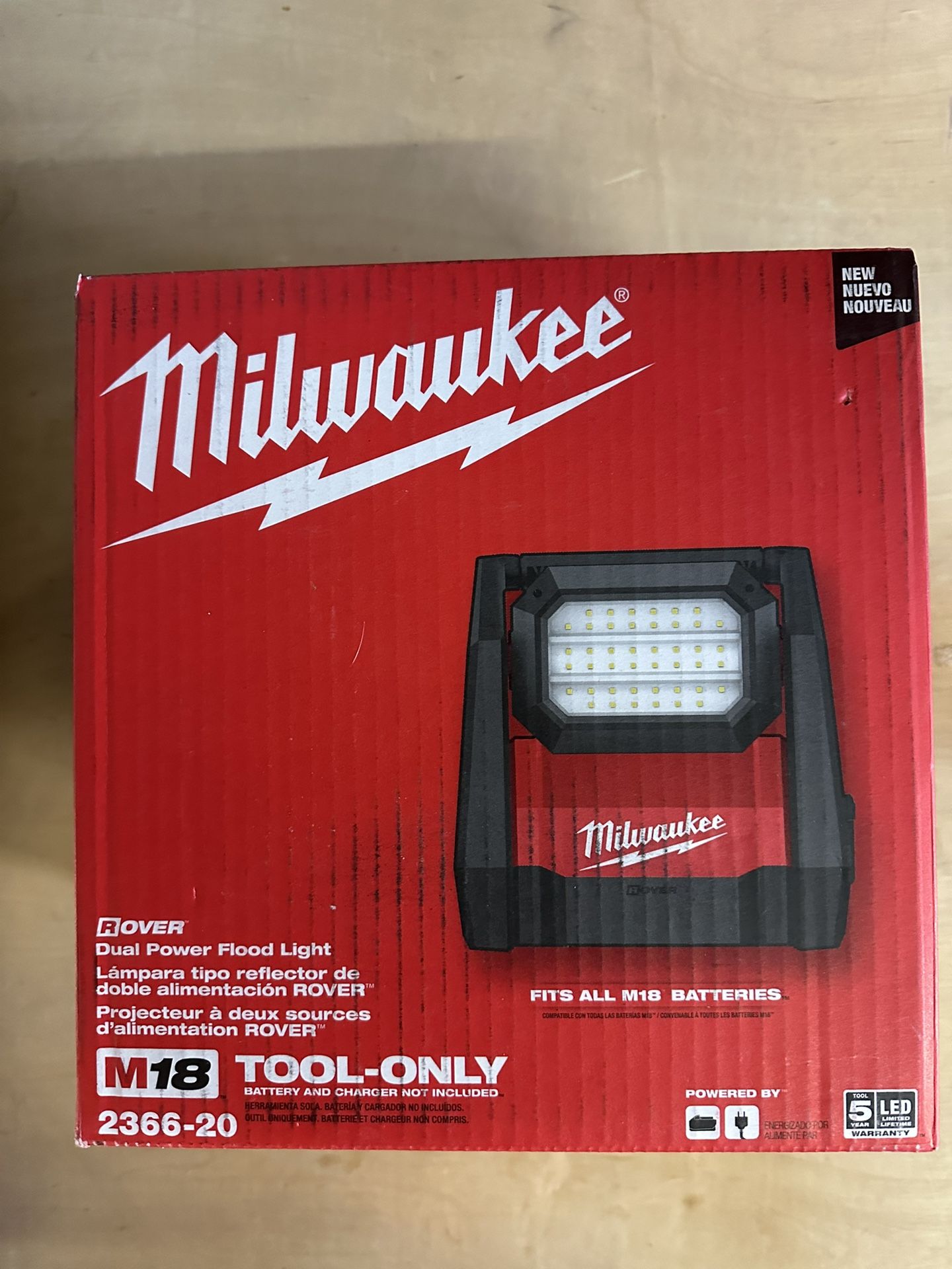 Milwaukee M18 Dual Power Flood Light. Brand New…$135