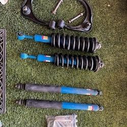Bilstein coil-over shocks and control arms for a 2020 Toyota Tacoma 4x4 truck