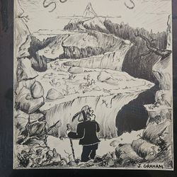 Original, Only One Of Its Kind Cartoon Drawing By Cartoon Jerry Graham