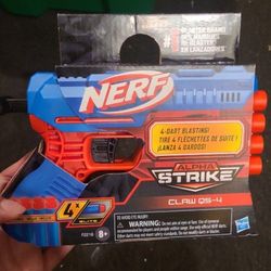 Nerf Alpha Strike Claw QS-4 Blaster 4 Official Nerf Elite Foam Darts