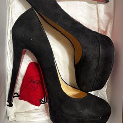 Christian Louboutin Bianca 140 Suede Royal 