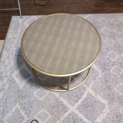 Gold Metal Coffee Table 