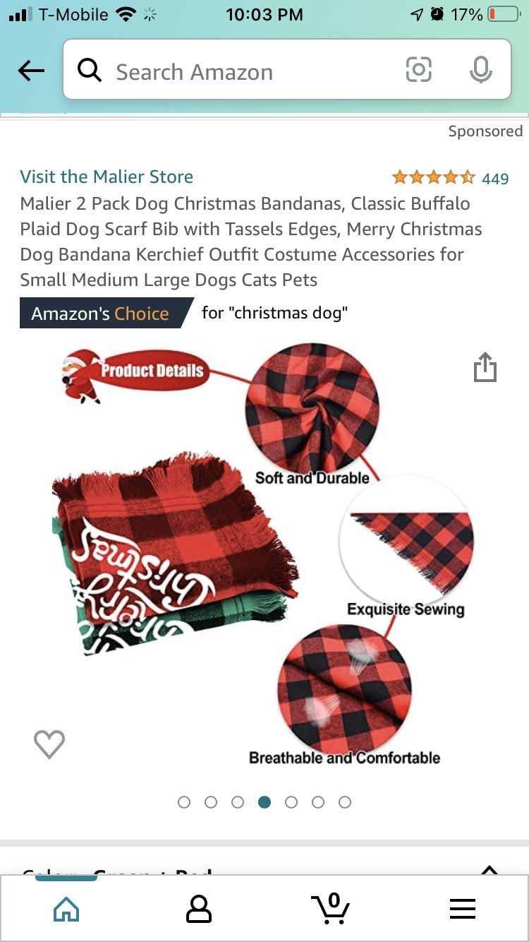 Dogs Christmas Scarf Size L