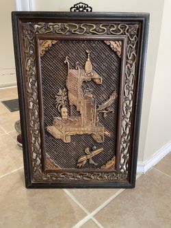 Chinese Wood Carved Wall Panel