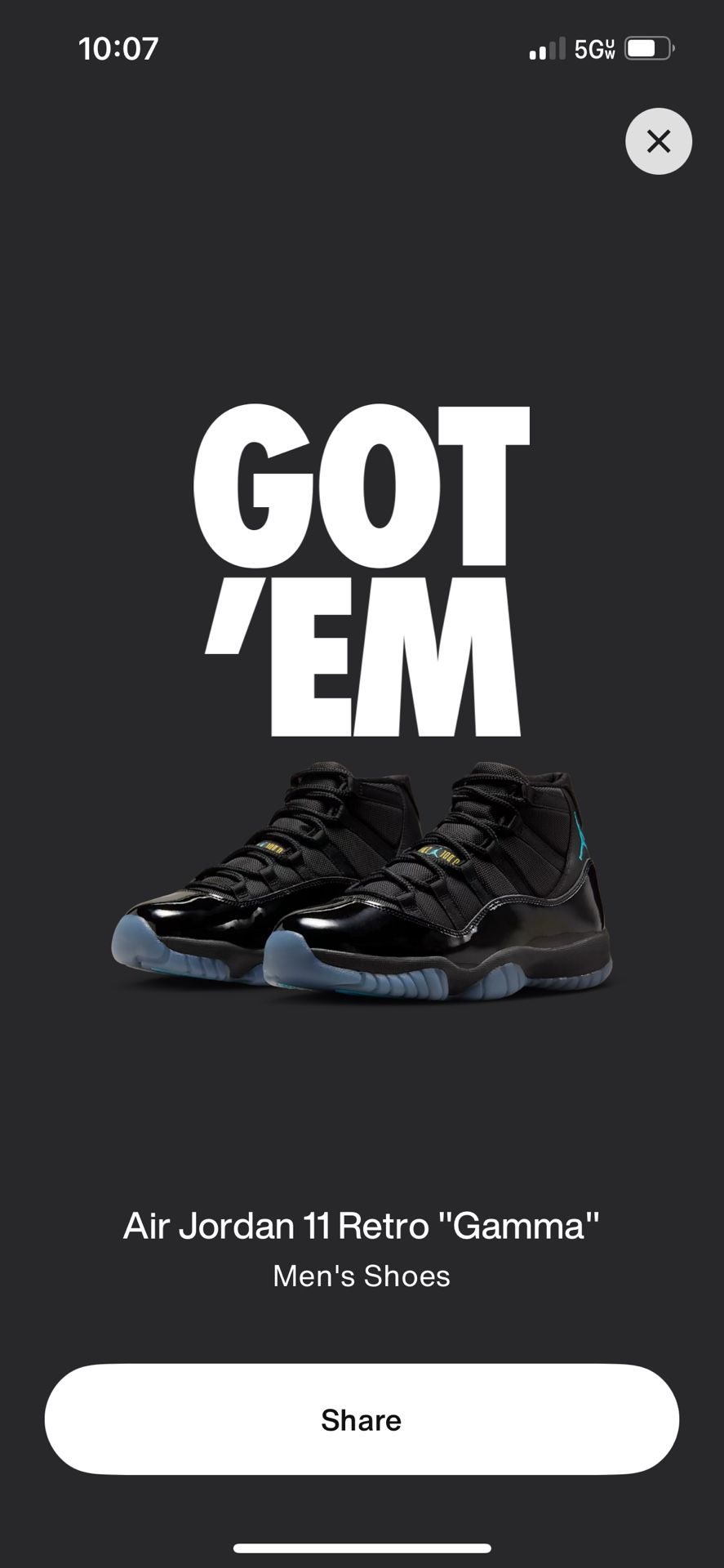 Jordan 11 Gamma