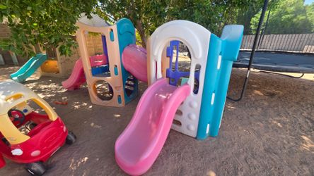 Large Outdoor Kids Playset – Multiple Slides