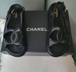 Sandals  chanel  leather  black