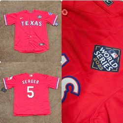 Corey Seager Texas Rangers World Series Baseball Jersey 
