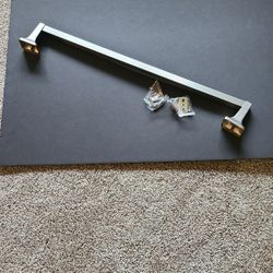 Project Source Seton 24 Inch Single Towel Bar Wall Mount Brushed Nickel NEW