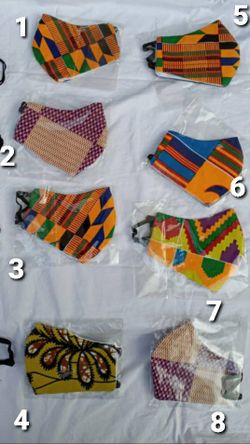 African print face masks restocked