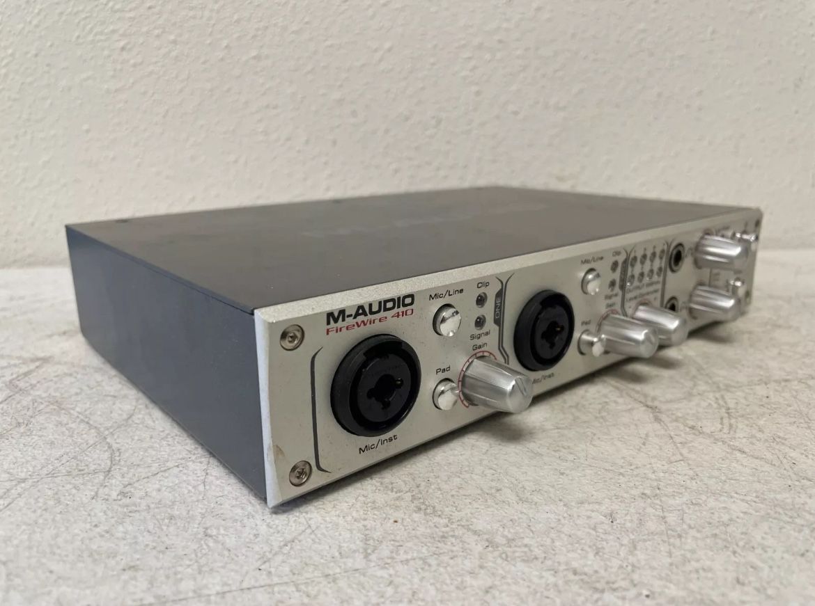 M-Audio FireWire 410 Mic Receiver MIDI Audio Interface – No Power Supply