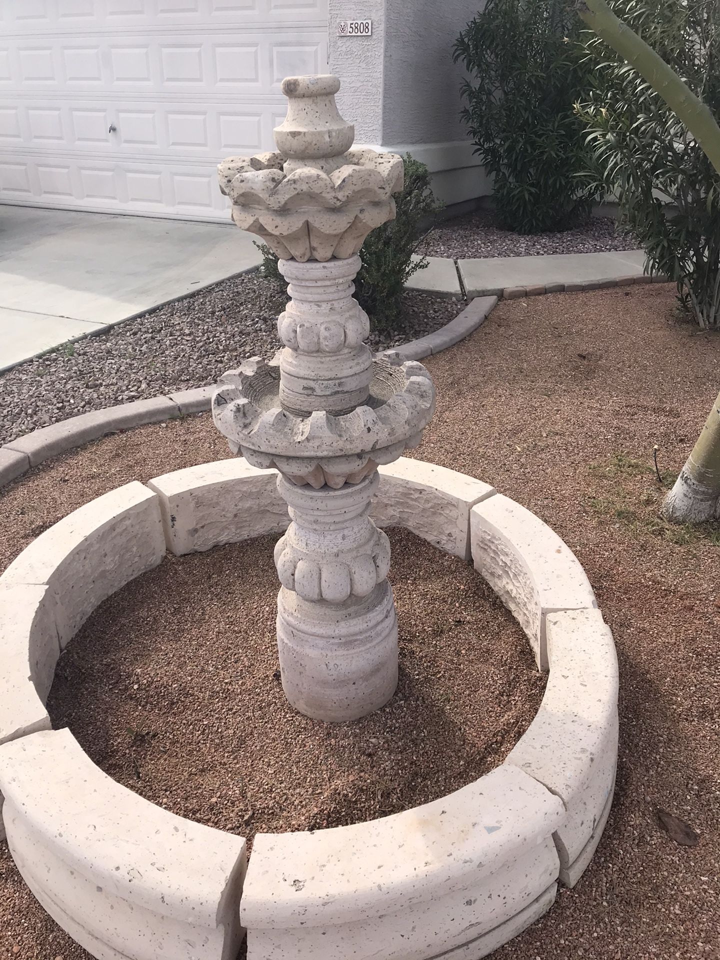 Authentic Cantera Stone water fountain