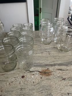 Lot of Glass Mason Jars