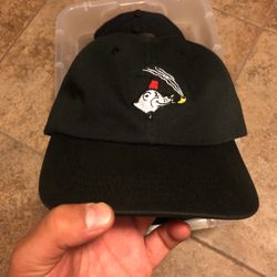 Vintage Bujwah Smoking Bear Adjustable Dad Hat 