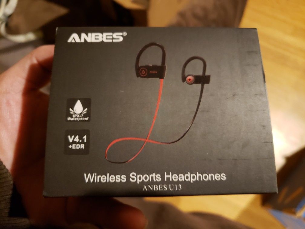 Anbes wireless sports headphones hooks
