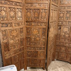 Vintage solid wood room divider
