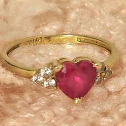Ruby Ring Gold 14k