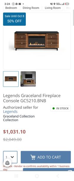 Legends Graceland Fireplace Console GC5210.BNB