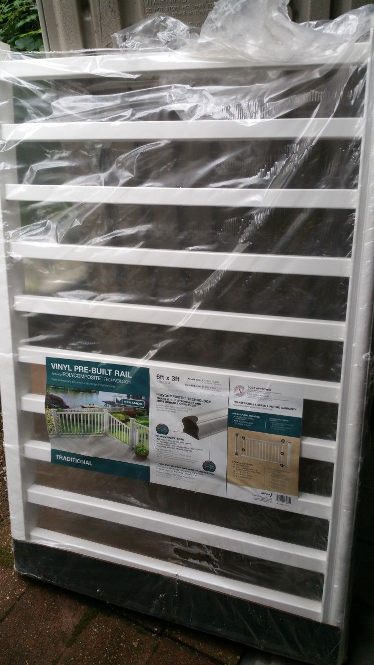VERANDA VINYL PRE-BUILT RAIL -