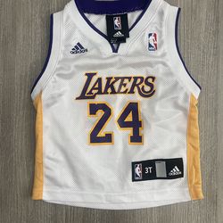 Adidas Los Angeles Lakers Kobe Bryant 24 Jersey Home White Size 3T Toddler