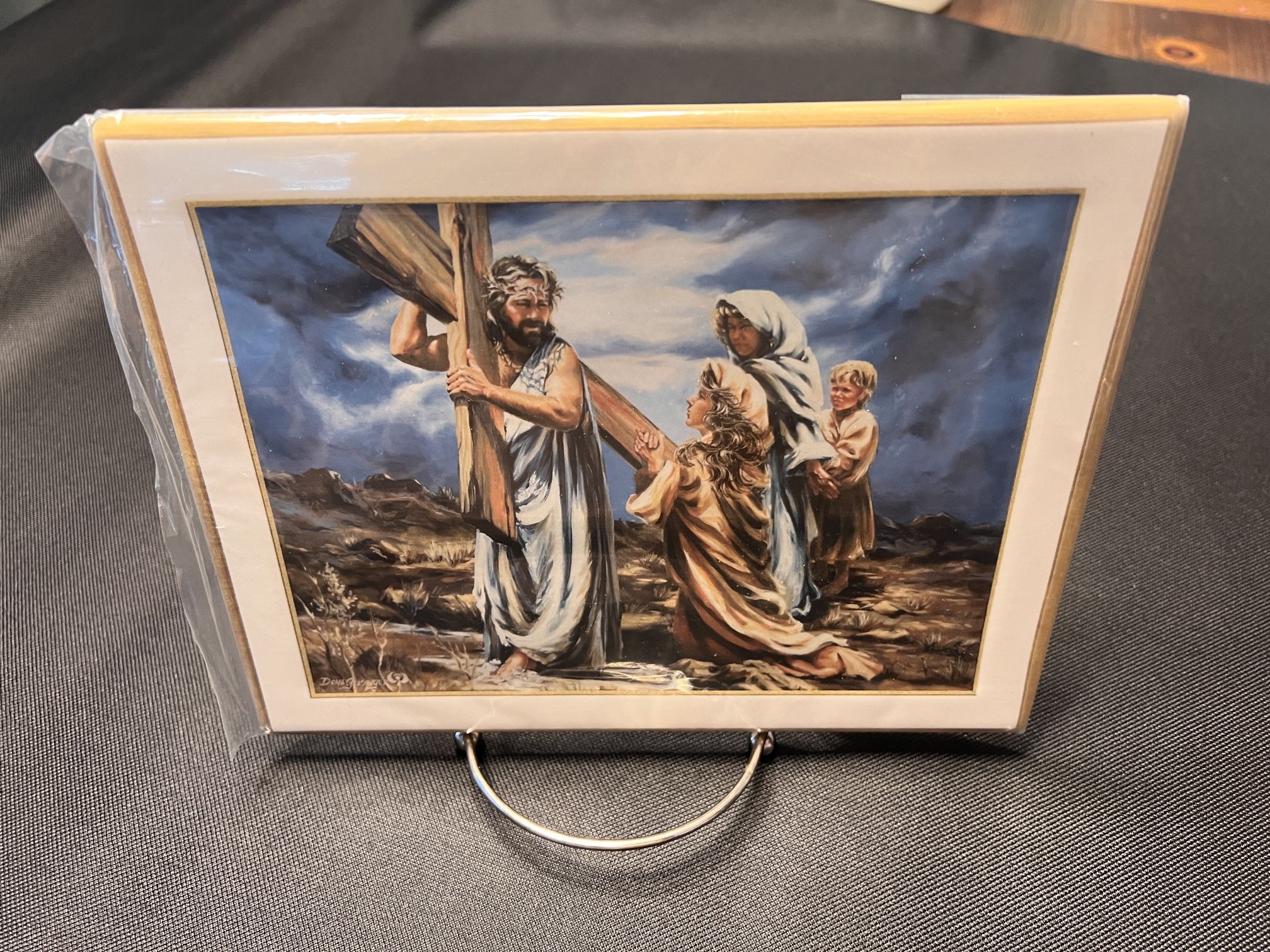 Dona Gelsinger 3rd Issue Stations Of The Cross Bradford Exchange (2004) Collector's Ceramic Plate. "Jesus Speaks to the Women & Children." Approx. 7" 