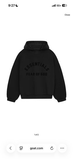 Essentials Hoodie Jet Black
