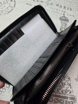 Zipper wallet with compartments Black