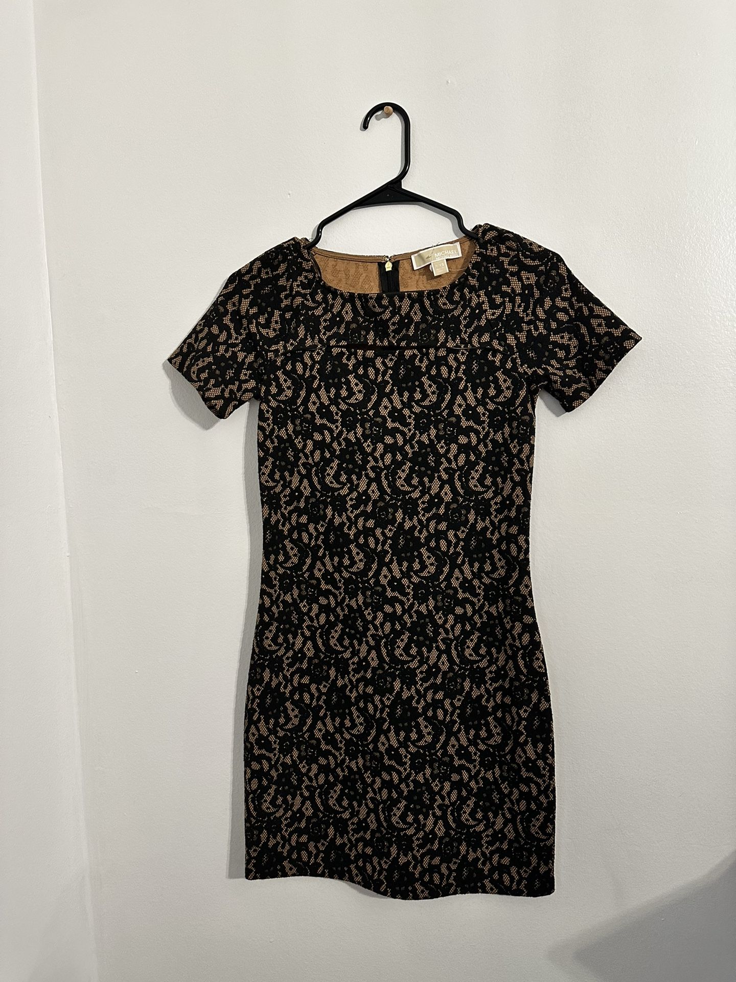 Michael Kors Suntan Lace Dress | Cut Out Mini dress | Petite Dress XS