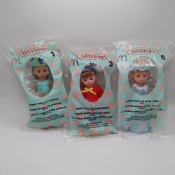 3 Madame Alexander Wendy As Jasmine/Minnie Mouse/Blue Fairy 2004 Happy Meal Toys