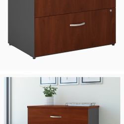 Desk L Shape  And File Cabinet 