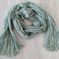 Two Scarves, Sage Color, Great Addition To Christmas Gift 
