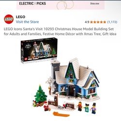 LEGO Icons Santa’s Visit 10293 Christmas House Model Building Set