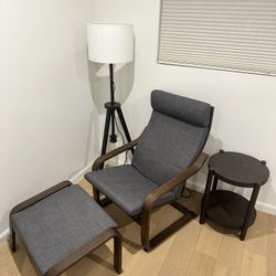 Chair + Ottoman + Lamp + Side Table ($175)