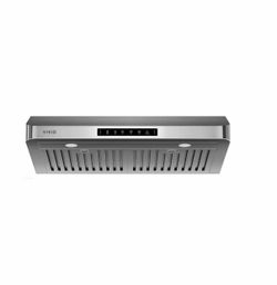 30 in. 600 CFM Ducted Under Cabinet Range Hood in Stainless Steel with Touch Display and Top/Rear venting
