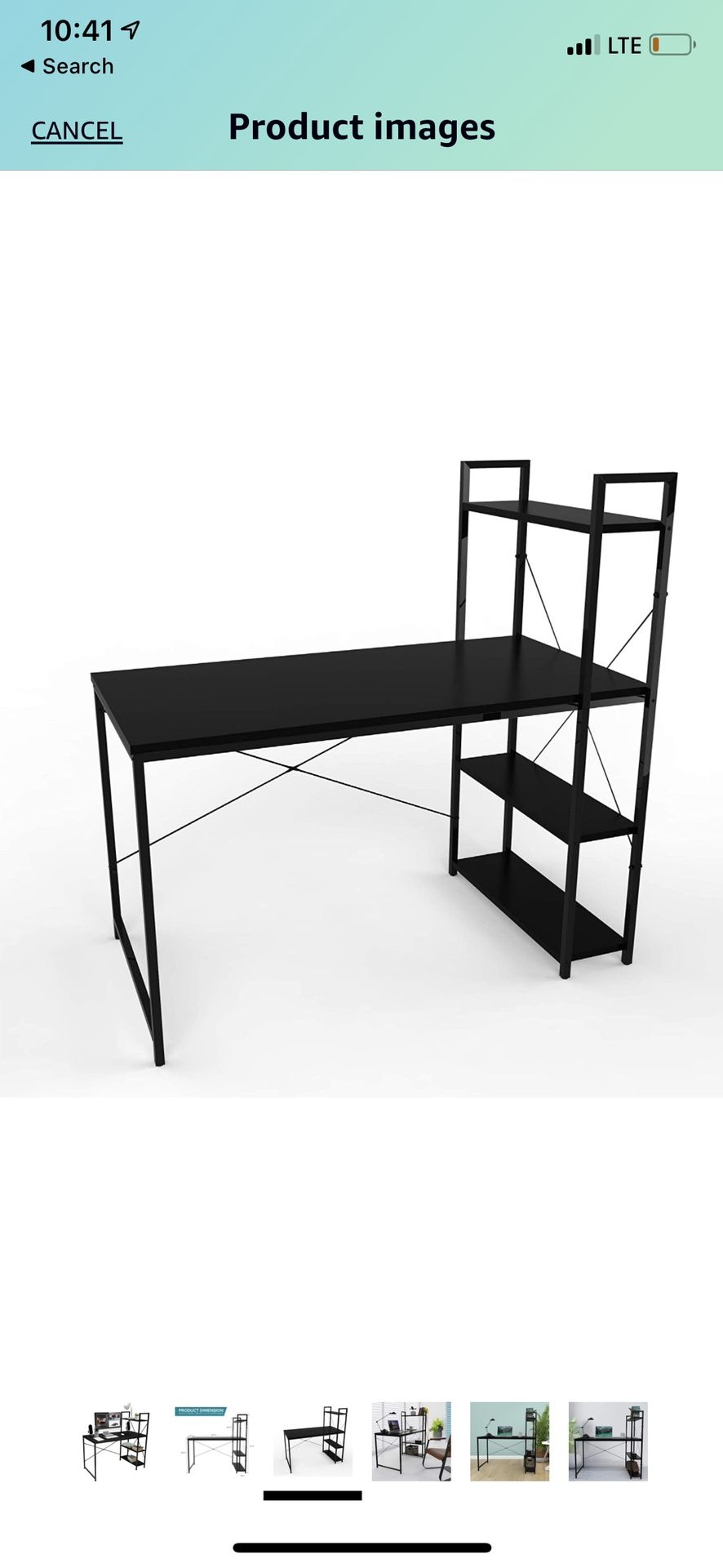 Black Wood And Metal Desk