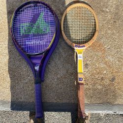 Tennis Rackets Old School And New School 