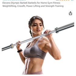 Elevens Olympic Barbell Barbells for Home Gym Fitness Weightlifting, Crossfit, Power Lifting and Strength Training