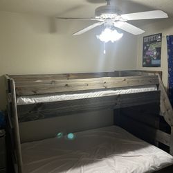 Wood Bunk Bed With Stairs 