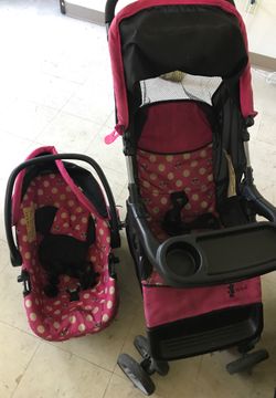 Minnie Mouse stroller & car seat