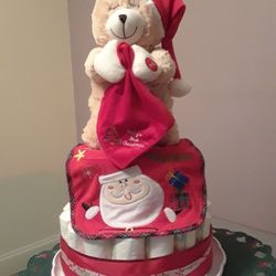 Christmas diaper cake
