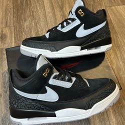 Jordan 3 Tinker Black Cement Gold 