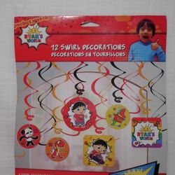 Ryan's World 12 Swirl Decorations 