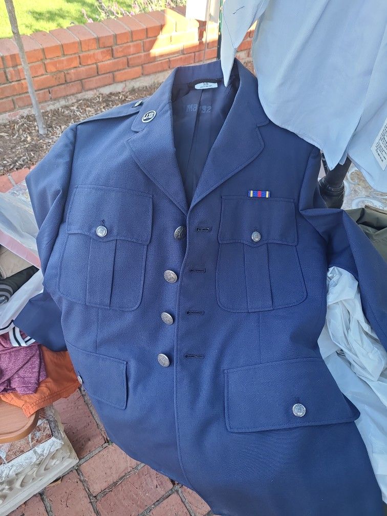 USAF JACKET SLACKS TIE AND LONG SLEEVE BLOUSE