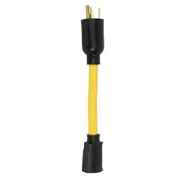 3 STW 9-inches Twist to Lock Generator Power Cord Adaptor (L5-20P to 5-15R) 15-20 Amps 2500/1875 Watts 125 Volts