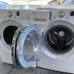 🍂SET WASHER AND DRYER LG WHITE🍂✔️SIDE BY SIDE-STACKABLE✔️🆓️FREE DELIVERY🆓️