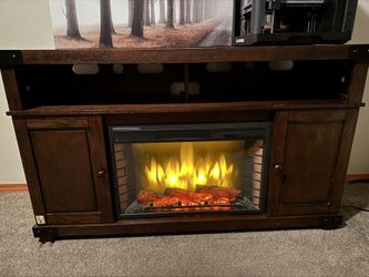 Electric Fireplace With Storage