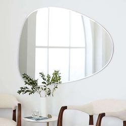 West Elm Frameless Asymmetrical Wall Mirror 